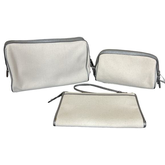 NWT Coach Starfish Beach Tote Canvas Set Zip Wallet Make Up Case Brand New Rare - Picture 9 of 16